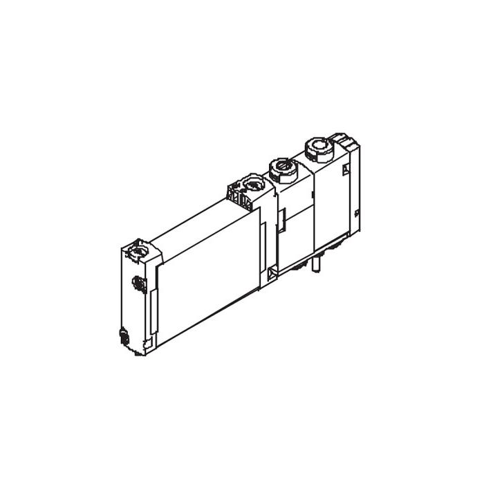 Plate valve G1/4, three position five-way valve, double electric control, external pilot air source, medium pressure type, valve width 18 mm, FAS-B18-P53U-Z, 8180710140